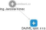 DAJIVE, spol. s r.o. - náhled vizuálního zobrazení vztahů obchodního rejstříku