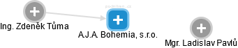 A.J.A. Bohemia, s.r.o. - náhled vizuálního zobrazení vztahů obchodního rejstříku