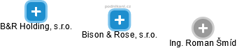 Bison & Rose, s.r.o. - náhled vizuálního zobrazení vztahů obchodního rejstříku