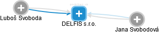 DELFIS s.r.o. - náhled vizuálního zobrazení vztahů obchodního rejstříku