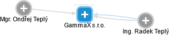 GammaX s.r.o. - náhled vizuálního zobrazení vztahů obchodního rejstříku