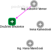 Družstvo Březovice - náhled vizuálního zobrazení vztahů obchodního rejstříku