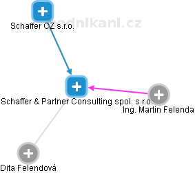 Schaffer & Partner Consulting spol. s r.o. - náhled vizuálního zobrazení vztahů obchodního rejstříku