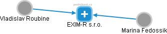 EXIM-R s.r.o. - náhled vizuálního zobrazení vztahů obchodního rejstříku