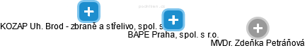 BAPE Praha, spol. s r.o. - náhled vizuálního zobrazení vztahů obchodního rejstříku