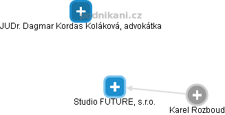 Studio FUTURE, s.r.o. - náhled vizuálního zobrazení vztahů obchodního rejstříku