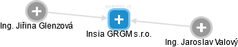 Insia GRGM s.r.o. - náhled vizuálního zobrazení vztahů obchodního rejstříku
