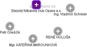 Slezský fotbalový club Opava a.s. - náhled vizuálního zobrazení vztahů obchodního rejstříku