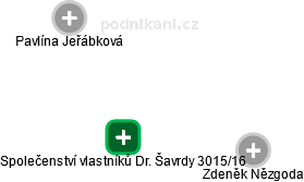 Společenství vlastníků Dr. Šavrdy 3015/16 - náhled vizuálního zobrazení vztahů obchodního rejstříku