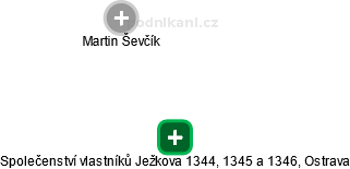 Společenství vlastníků Ježkova 1344, 1345 a 1346, Ostrava - náhled vizuálního zobrazení vztahů obchodního rejstříku