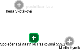 Společenství vlastníků Paskovská 559/27 - náhled vizuálního zobrazení vztahů obchodního rejstříku