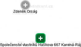 Společenství vlastníků Haškova 667 Karviná-Ráj - náhled vizuálního zobrazení vztahů obchodního rejstříku