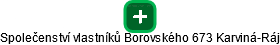 Společenství vlastníků Borovského 673 Karviná-Ráj - náhled vizuálního zobrazení vztahů obchodního rejstříku