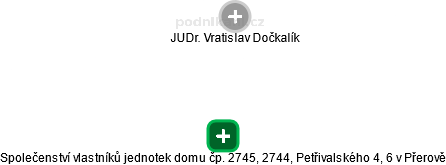 Společenství vlastníků jednotek domu čp. 2745, 2744, Petřivalského 4, 6 v Přerově - náhled vizuálního zobrazení vztahů obchodního rejstříku