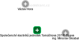 Společenství vlastníků jednotek Tomáškova 207/9, Opava - náhled vizuálního zobrazení vztahů obchodního rejstříku
