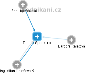 Tessuti Sport s.r.o. - náhled vizuálního zobrazení vztahů obchodního rejstříku