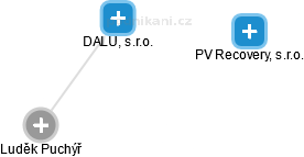 DALU, s.r.o. - náhled vizuálního zobrazení vztahů obchodního rejstříku