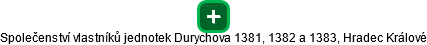Společenství vlastníků jednotek Durychova 1381, 1382 a 1383, Hradec Králové - náhled vizuálního zobrazení vztahů obchodního rejstříku