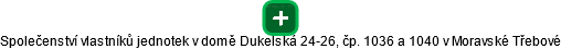 Společenství vlastníků jednotek v domě Dukelská 24-26, čp. 1036 a 1040 v Moravské Třebové - náhled vizuálního zobrazení vztahů obchodního rejstříku
