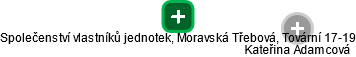 Společenství vlastníků jednotek, Moravská Třebová, Tovární 17-19 - náhled vizuálního zobrazení vztahů obchodního rejstříku