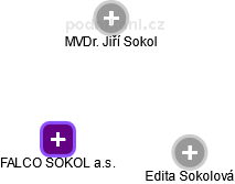 FALCO SOKOL a.s. - náhled vizuálního zobrazení vztahů obchodního rejstříku