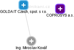 GOLDA IT Czech, spol. s r.o. - náhled vizuálního zobrazení vztahů obchodního rejstříku