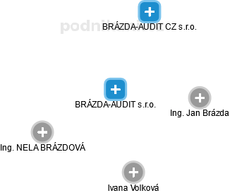 BRÁZDA-AUDIT s.r.o. - náhled vizuálního zobrazení vztahů obchodního rejstříku