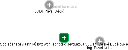 Společenství vlastníků bytových jednotek Heydukova 538/14, České Budějovice - náhled vizuálního zobrazení vztahů obchodního rejstříku