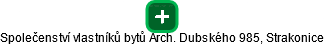 Společenství vlastníků bytů Arch. Dubského 985, Strakonice - náhled vizuálního zobrazení vztahů obchodního rejstříku
