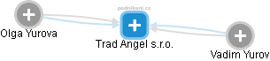 Trad Angel s.r.o. - náhled vizuálního zobrazení vztahů obchodního rejstříku