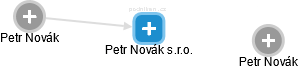 Petr Novák s.r.o. - náhled vizuálního zobrazení vztahů obchodního rejstříku