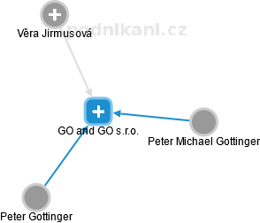 GO and GO s.r.o. - náhled vizuálního zobrazení vztahů obchodního rejstříku