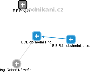 BCB obchodní s.r.o. - náhled vizuálního zobrazení vztahů obchodního rejstříku