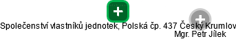 Společenství vlastníků jednotek, Polská čp. 437 Český Krumlov - náhled vizuálního zobrazení vztahů obchodního rejstříku