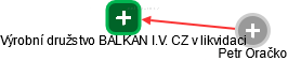 Výrobní družstvo BALKAN I.V. CZ v likvidaci - náhled vizuálního zobrazení vztahů obchodního rejstříku