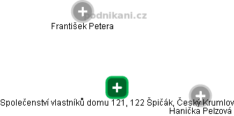 Společenství vlastníků domu 121, 122 Špičák, Český Krumlov - náhled vizuálního zobrazení vztahů obchodního rejstříku