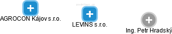 LEVINS s.r.o. - náhled vizuálního zobrazení vztahů obchodního rejstříku