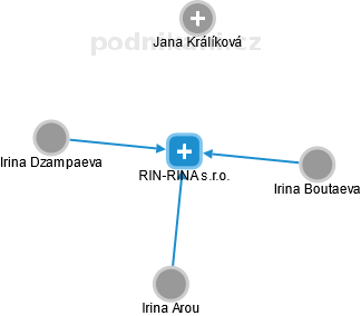 RIN-RINA s.r.o. - náhled vizuálního zobrazení vztahů obchodního rejstříku