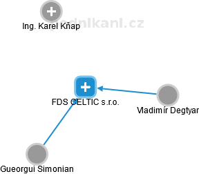 FDS CELTIC s.r.o. - náhled vizuálního zobrazení vztahů obchodního rejstříku