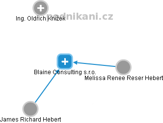 Blaine Consulting s.r.o. - náhled vizuálního zobrazení vztahů obchodního rejstříku