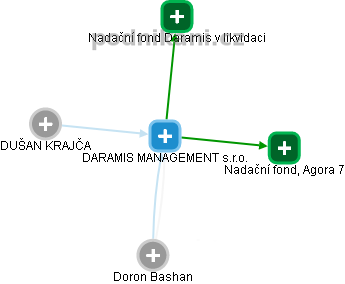 DARAMIS MANAGEMENT s.r.o. - náhled vizuálního zobrazení vztahů obchodního rejstříku