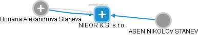 NIBOR & S. s.r.o. - náhled vizuálního zobrazení vztahů obchodního rejstříku