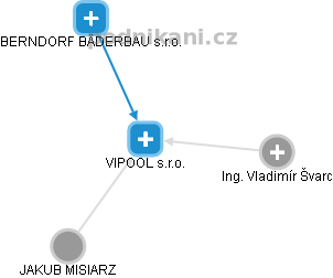 VIPOOL s.r.o. - náhled vizuálního zobrazení vztahů obchodního rejstříku