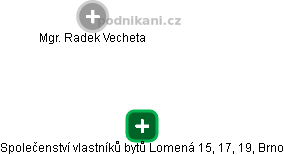 Společenství vlastníků bytů Lomená 15, 17, 19, Brno - náhled vizuálního zobrazení vztahů obchodního rejstříku