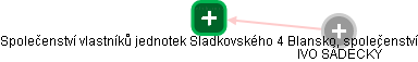 Společenství vlastníků jednotek Sladkovského 4 Blansko, společenství - náhled vizuálního zobrazení vztahů obchodního rejstříku