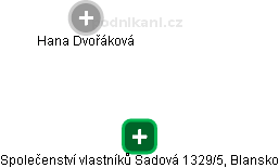 Společenství vlastníků Sadová 1329/5, Blansko - náhled vizuálního zobrazení vztahů obchodního rejstříku