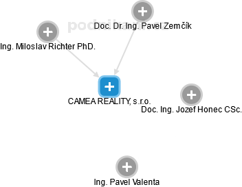 CAMEA REALITY, s.r.o. - náhled vizuálního zobrazení vztahů obchodního rejstříku