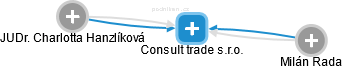 Consult trade s.r.o. - náhled vizuálního zobrazení vztahů obchodního rejstříku