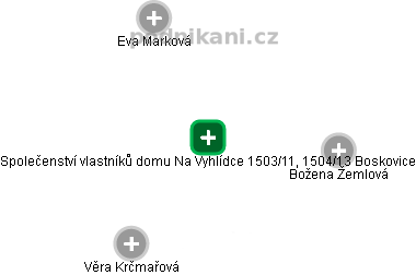 Společenství vlastníků domu Na Vyhlídce 1503/11, 1504/13 Boskovice - náhled vizuálního zobrazení vztahů obchodního rejstříku