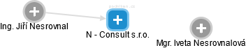 N - Consult s.r.o. - náhled vizuálního zobrazení vztahů obchodního rejstříku